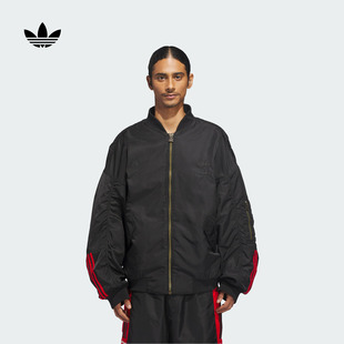 WILLY CHAVARRIA联名缎面飞行员领夹克外套adidas阿迪达斯三叶草