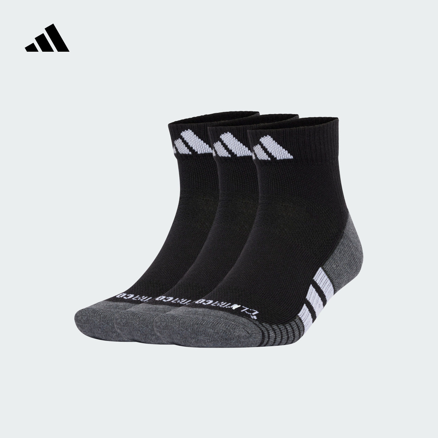 3双装CLIMACOOL毛巾底加厚低帮训练及踝袜男女adidas阿迪达斯