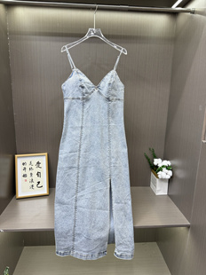 新款 2025春季 瑕疵款 弹力吊带牛仔连衣裙 包邮