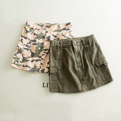 5d1女童夏装中大童迷彩可调节