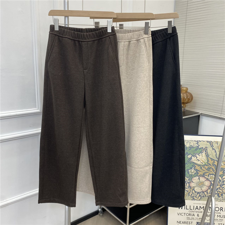 休闲羊毛裤自制长裤软糯加厚