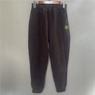 内销儿童摇粒绒束脚裤 160男女童松紧腰休闲裤 卫裤 120 冬季 1B3