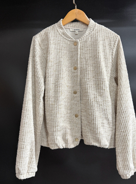 9G2 荷兰Garc女士棒球领薄款外套 春秋新款纯色纹理立领按扣夹克