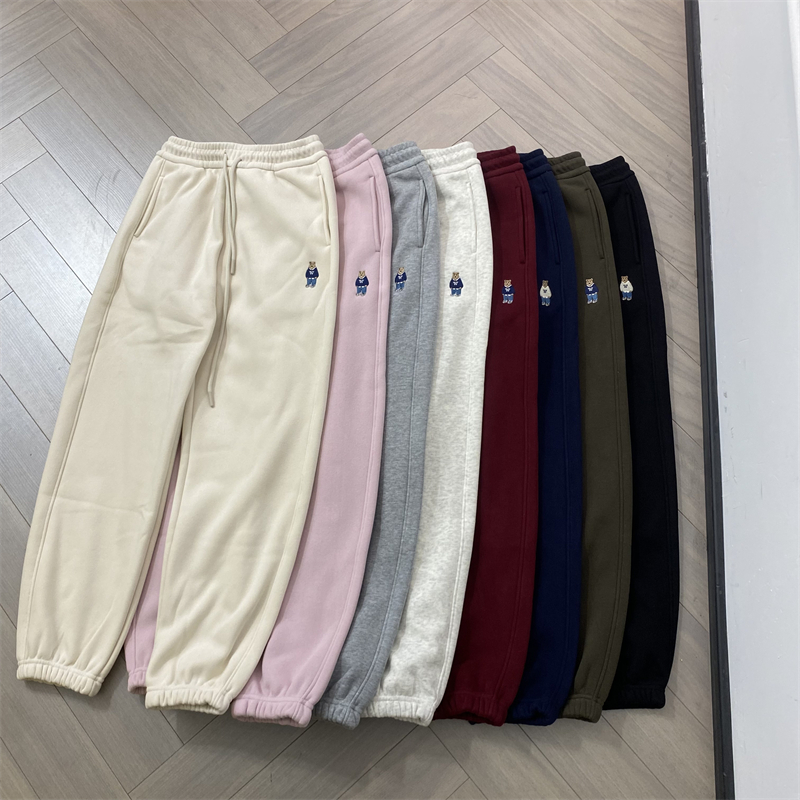 M1 自制女士一体绒束脚裤卫裤25新款 冬季加绒纯色软糯休闲裤长裤