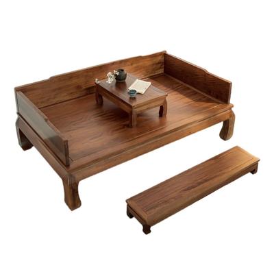 新中式整板素面罗汉床三件套宋代美学禅床卧榻罗汉榻贵妃榻弥勒榻