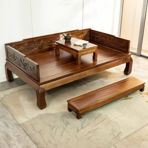 实木中式罗汉床禅床坐卧榻围子床罗汉榻炕床贵妃榻弥勒榻三围子床