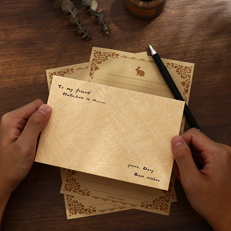 树纹信封信纸套装儿童节