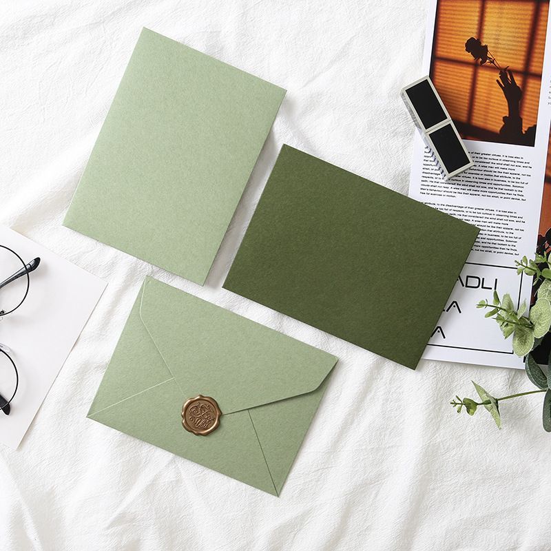 简约ins风信封信纸套装高级表白复古请柬明信片情书生日火漆贺卡