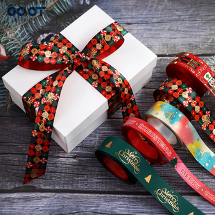 5码 发带 饰礼品盒包装 圣诞节红色绿色丝带室内外蝴蝶结装