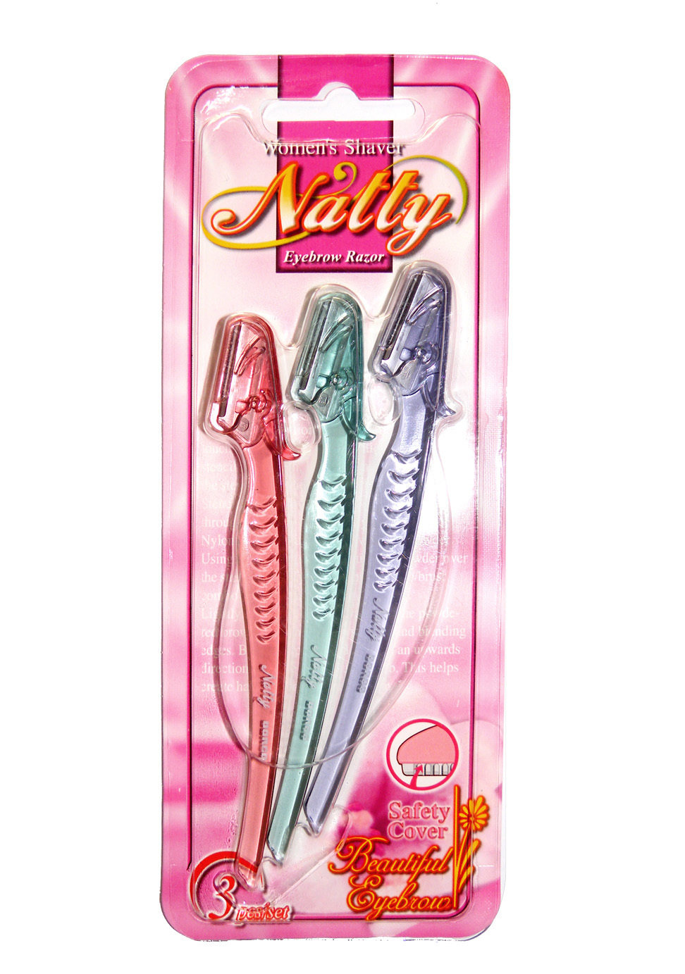 韩国多乐可DORCO女士修眉刀刮眉刀Natty3支装可水洗旅行装