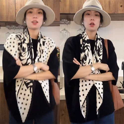 植绒丝棉麻大三角巾围巾披肩领巾