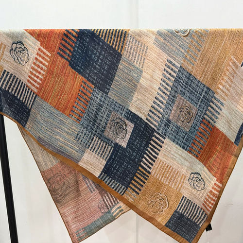 丝毛双面异色90方巾围巾披肩