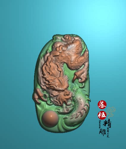 霸气龙牌新款14257.5.21玉雕圆弥勒佛浮雕图精雕图jdp灰度图bmp