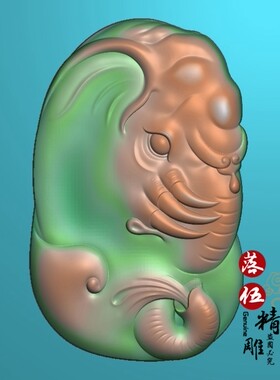 大象新款00013叶子树叶金枝玉叶小花件挂件木雕精雕图浮雕玉雕灰