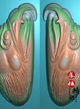 老鹰头双面新款37155洋花 精雕图 JDP 浮雕图 木雕图 石雕 玉雕图