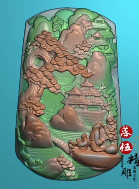 扫描山水人物00212牛头神牛魔王摆件源文件圆雕图雕刻机四轴核雕