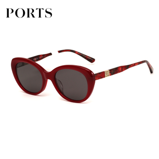 【江疏影同款】PORTS高端大气太阳镜复古红猫眼正品保障PSF23607