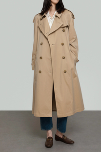 团长家2025廓形supima棉经典欧美气质高端防水中长Trench风衣外套