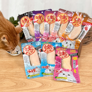 贝多芬宠物/伊纳宝妙好烤鸡柳鸡小胸肉猫零食猫条鸡胸肉猫条*12袋
