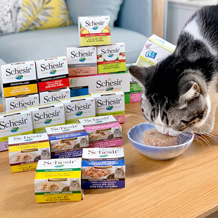 贝多芬宠物/意大利Schesir雪诗雅进口彩虹猫罐头猫咪零食24罐组合