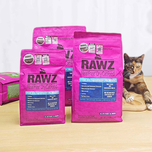 rawz罗斯鲜肉脱水低温烘焙三文鱼鸡肉火鸡成幼全猫粮 贝多芬宠物