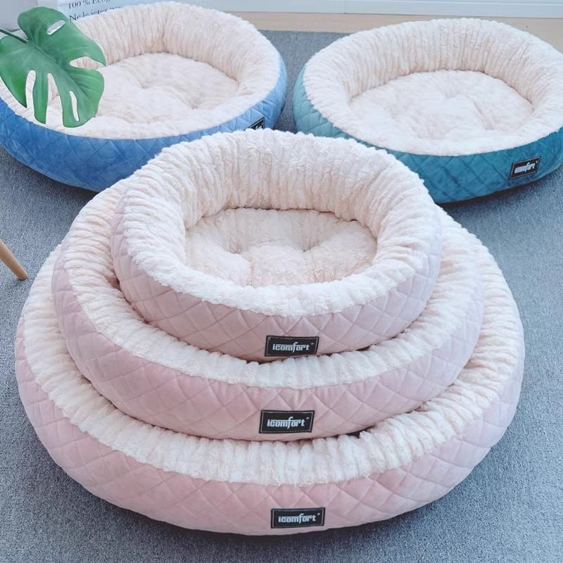 贝多芬宠物/冬季保暖加厚毛绒圆形造型猫狗通用床猫狗窝宠物用品