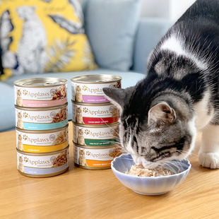 包邮 贝多芬宠物 猫罐头 英国Applaws爱普士天然猫罐拼箱156g