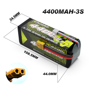 雷拉洛锂电池4400mah 3S 11.1V RC模型车用
