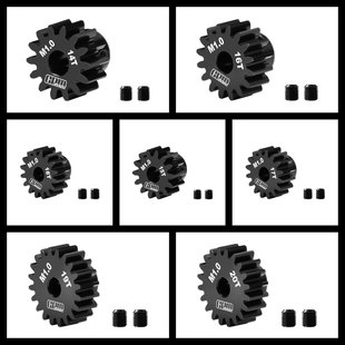 GPM 铬钢电机齿14T-20T 马达齿（圆形孔，1.0模，孔径5mm）