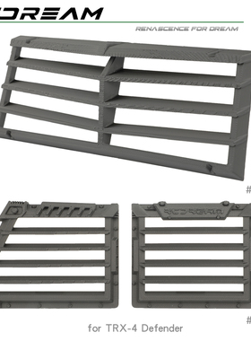 RCDream TRX4卫士 前挡车窗装甲格栅 末日机动战士战争丧尸防护