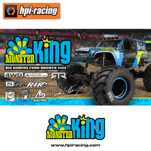 king 10遥控电动大脚车仿真福特烈马160765 Monster HPI