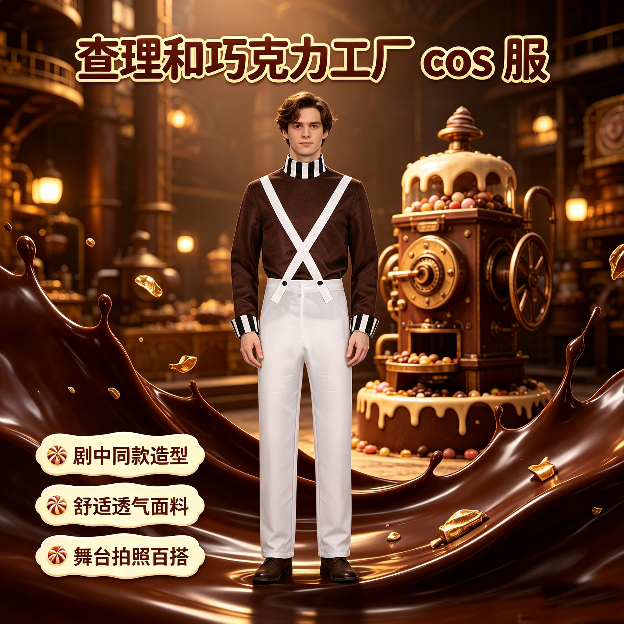 查理和巧克力工厂男表演服COS