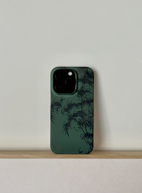 栖迟原创中国风书法宋画手机壳苹果iPhone17/华为Pura80手机壳进口菲林硬壳二合一磁吸防摔-月下墨竹图