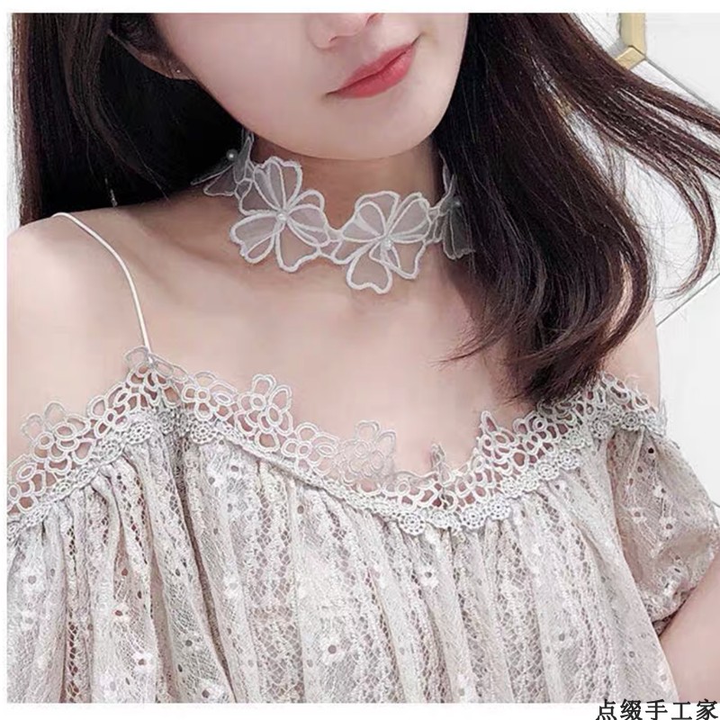 珍珠项链新娘仙女脖子饰品颈带