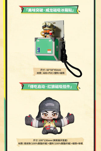 正品代购肯德基三角洲联名周边威龙冰箱贴骇爪蜂医红狼挂件皮肤