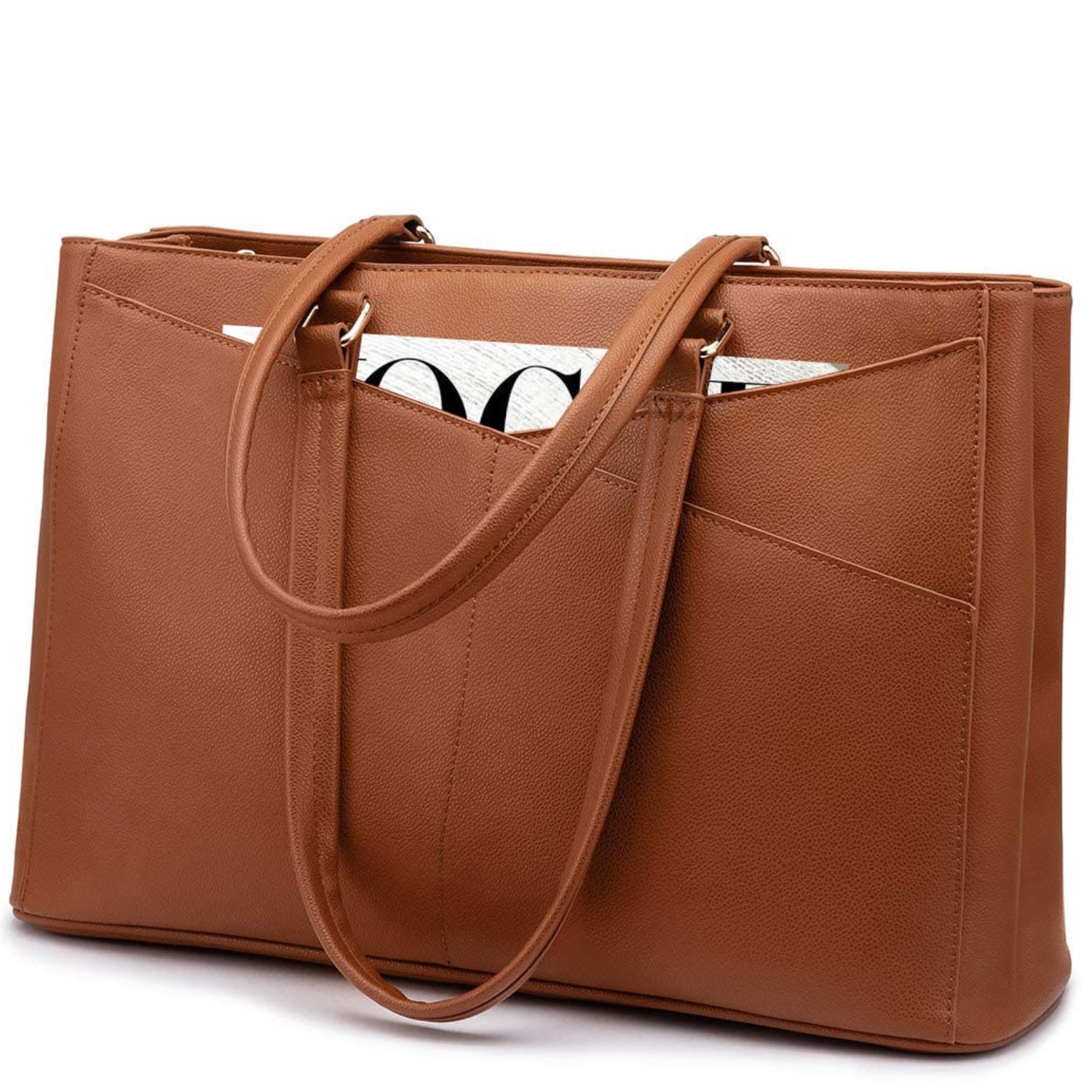 标准女士工作用包公文包手提包 通勤包 上班专用大号PU皮革托特包