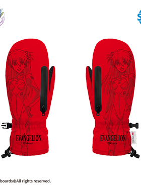 EVA x Gee snowboards联名 新世纪福音战士滑雪手套 绫波丽明日香
