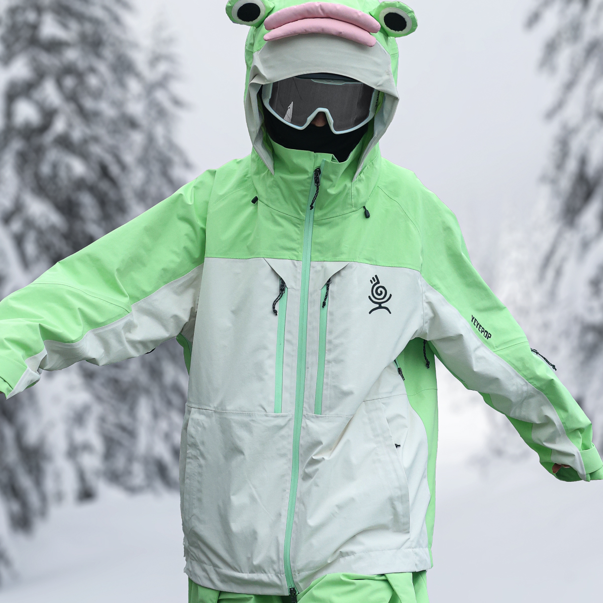 YEYEPOP青蛙滑雪服单板雪服