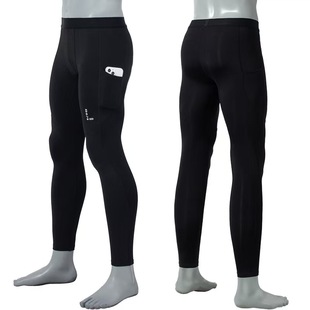 零阻力新款运动训练速干紧身高弹力田径保暖打底加绒田径男式长裤