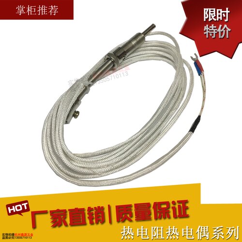 压簧式热电偶WRE-21温度传感器K/E/PT100订做热电偶温控探头