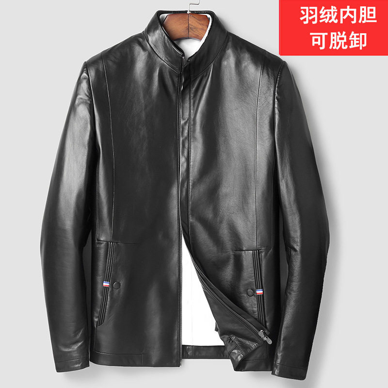 海宁真皮皮衣男式新款毛领绵羊皮夹克羽绒服脱卸内胆加绒加厚爆款|ruв категории Мужская одежда, меха - от Buy2taobao.com для оказания профессиональной услуги покупки агента Taobao