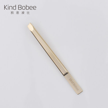 Kindbobee金芭芘平口修眉毛夹专业假睫毛镊子拔毛钳拔胡子咬口紧