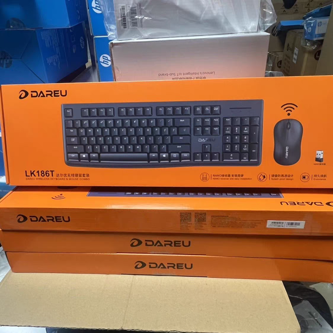 达尔优LK186T无线键盘鼠标套装白