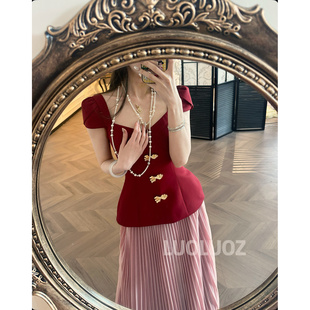 半身裙两件套JF622 高级气质绝美上衣＋时尚 LUOLUOZ 流云织梦