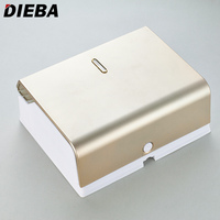 DIEBA方形透明磨砂公用擦手紙盒塑料 擦手紙架紙巾架紙巾盒