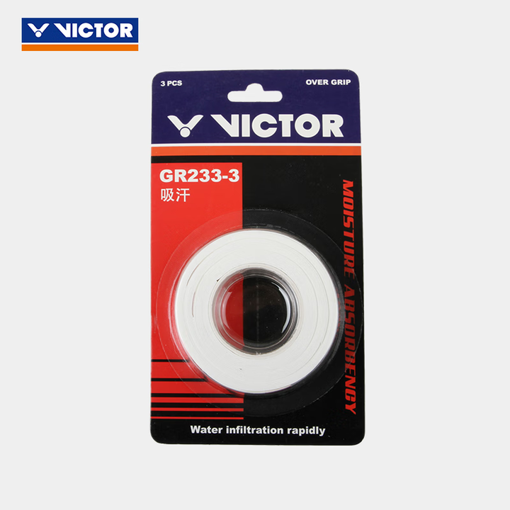 威克多VICTOR胜利羽毛球拍手胶耐用粘性防滑握把胶GR233/262/234
