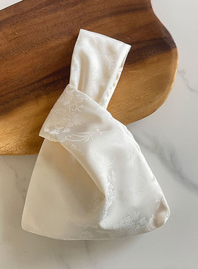 新中式国风提花手拎包女2025新款高级感小众设计遛弯包手提小方包