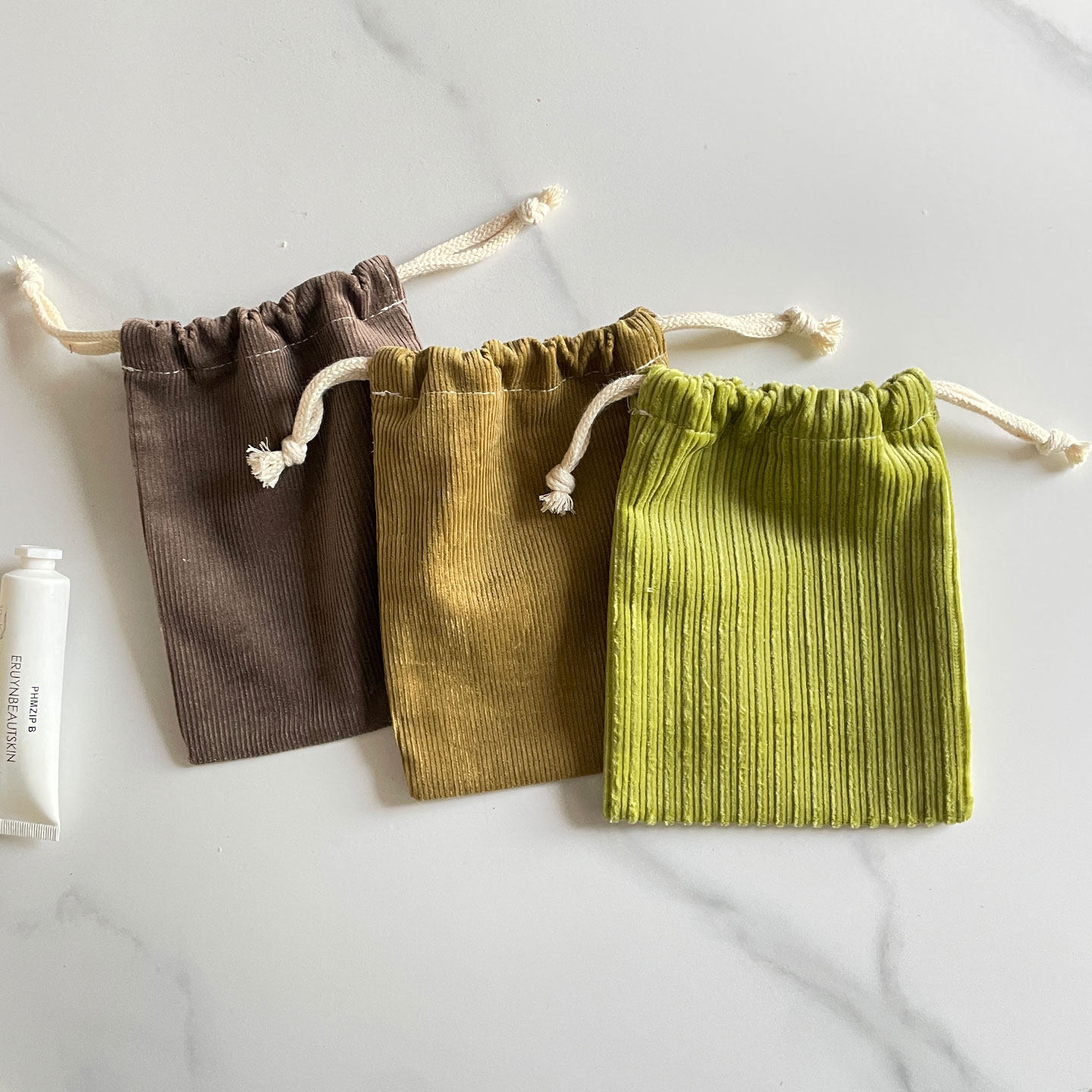 ins灯芯绒简约抽绳袋小布袋 收纳包束口袋帆布抽绳袋零钱袋首饰袋,收纳整理,其他收纳袋,淘宝优惠券,粉丝福利购,淘宝优惠卷