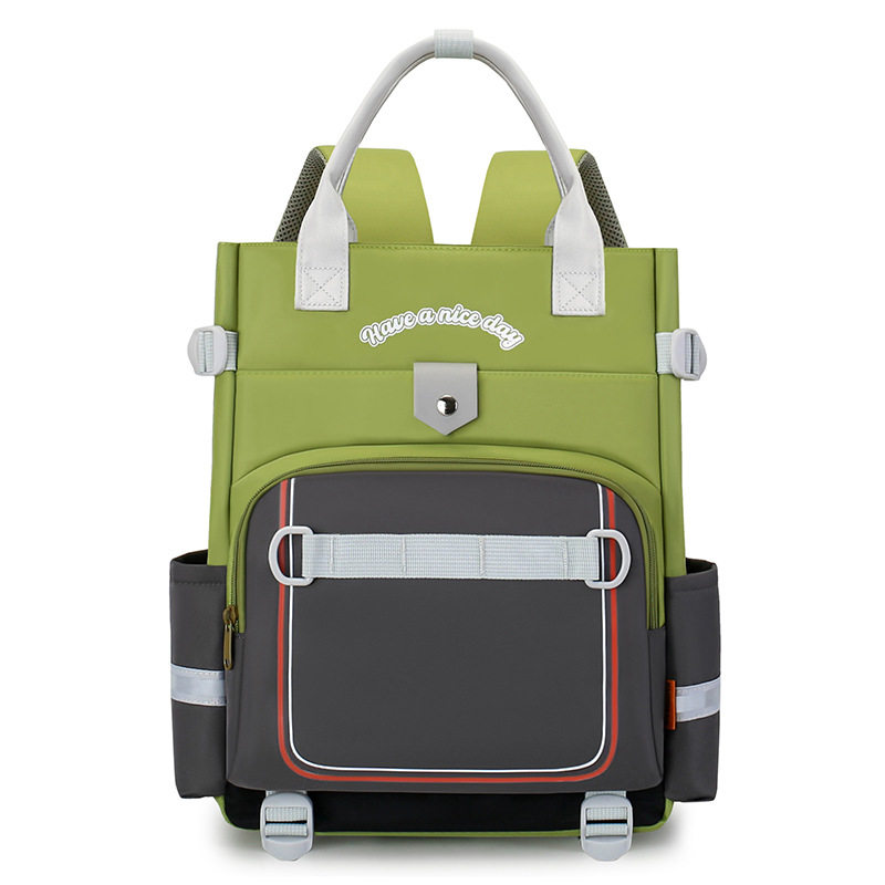 小学生补习袋2026新款撞色补课包培训辅导班双肩手提书包定制印字