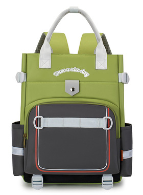 小学生补习袋2026新款撞色补课包培训辅导班双肩手提书包定制印字